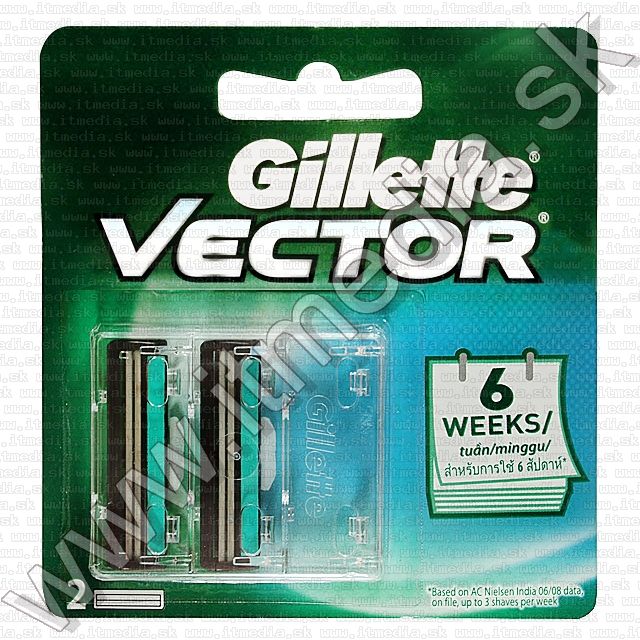 Image of Gillette Vector 2x Refill Cartridges *Aloe* (IT8463)